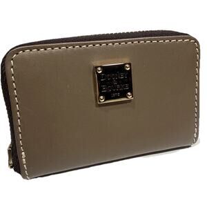 Dooney & Bourke Wallet Taupe Leather Small Zip Around Divided Pocket NWOT